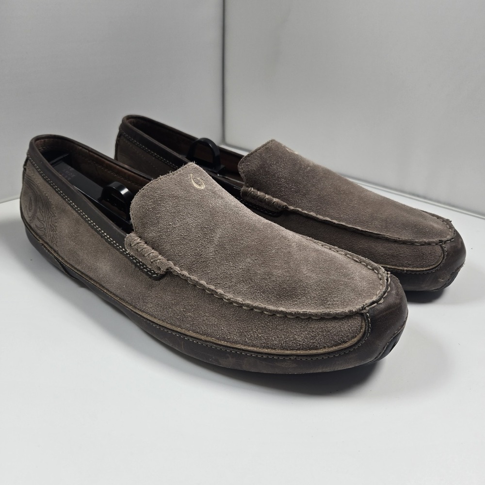 Olukai Mens 13 Lokahi Driving Moccasin Shoes Leather Slip On Loafer Comfort